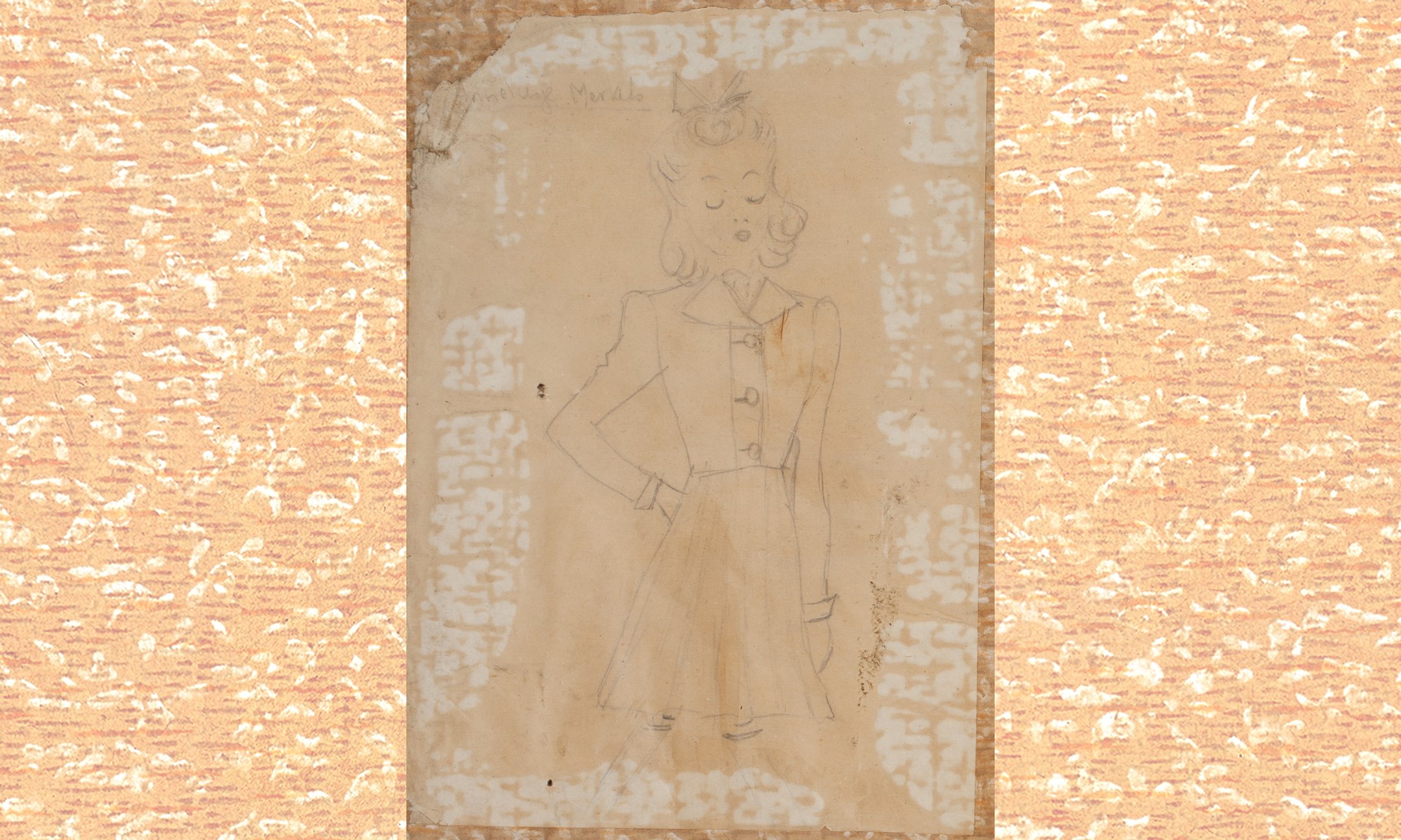 Two pencil drawings of a girl hung on the walls of Anne’s room. Unfortunately one drawing has disappeared. Anne wrote in her diary that she thought it was a shame she couldn’t draw well.