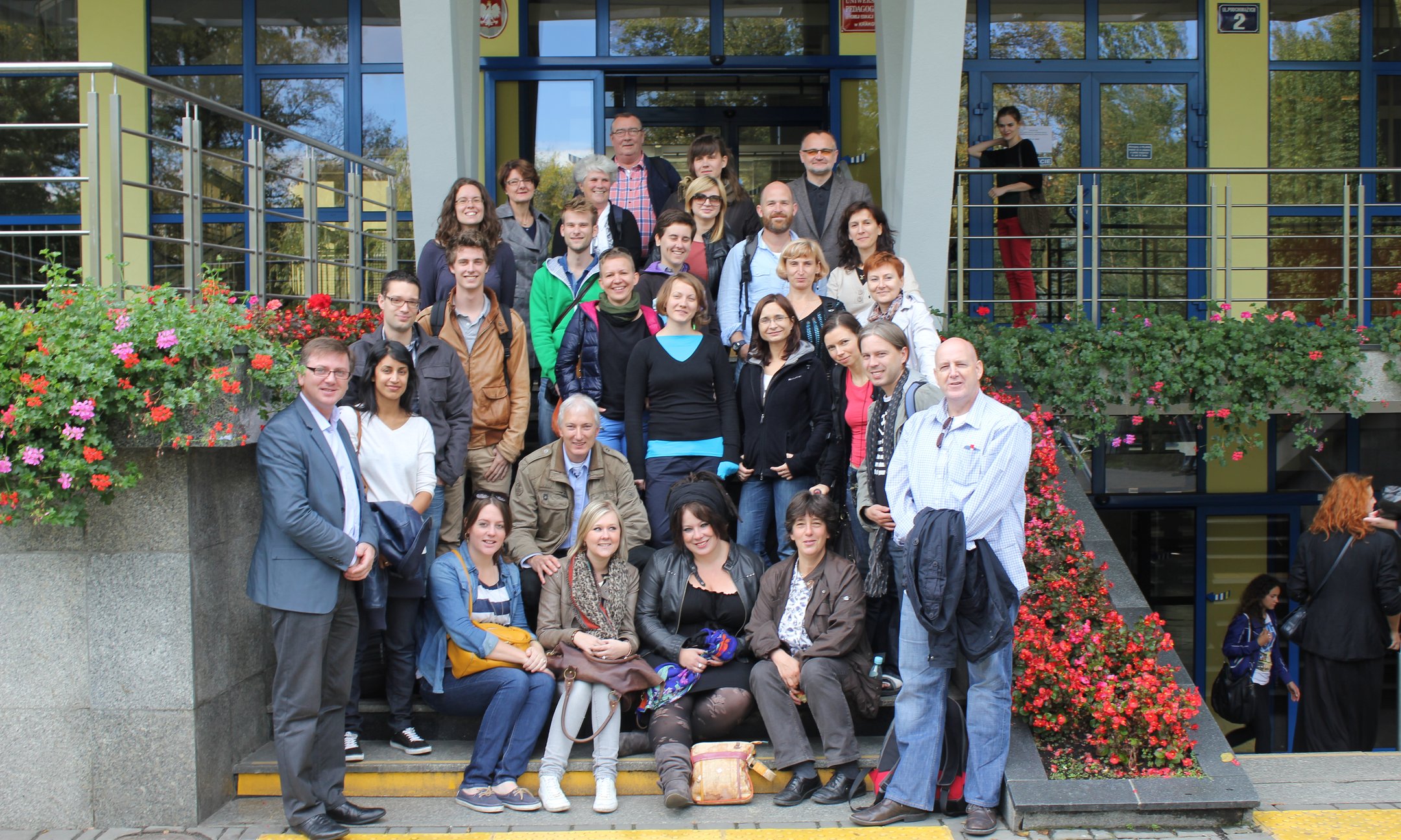 Participants in front of the Pedagogical University in Cracow (September 2012)