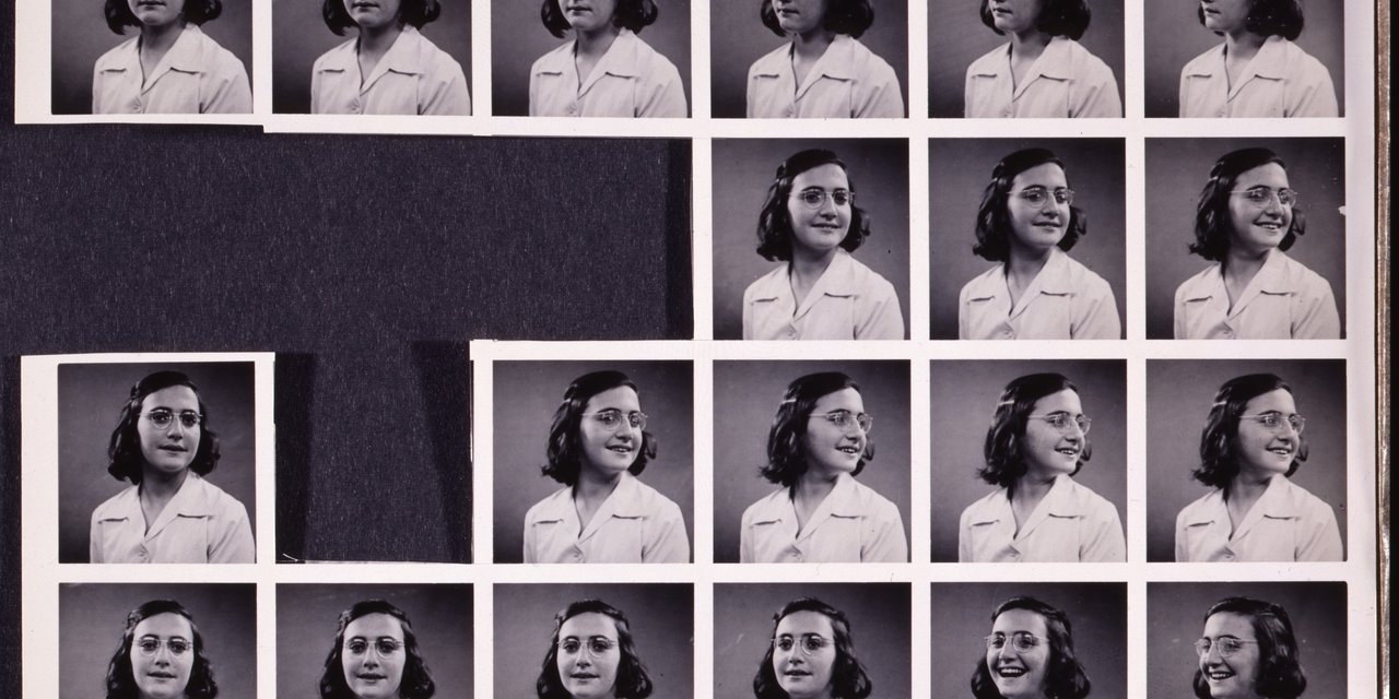 Sheets Of Portrait Photos Of The Frank Family Anne Frank House