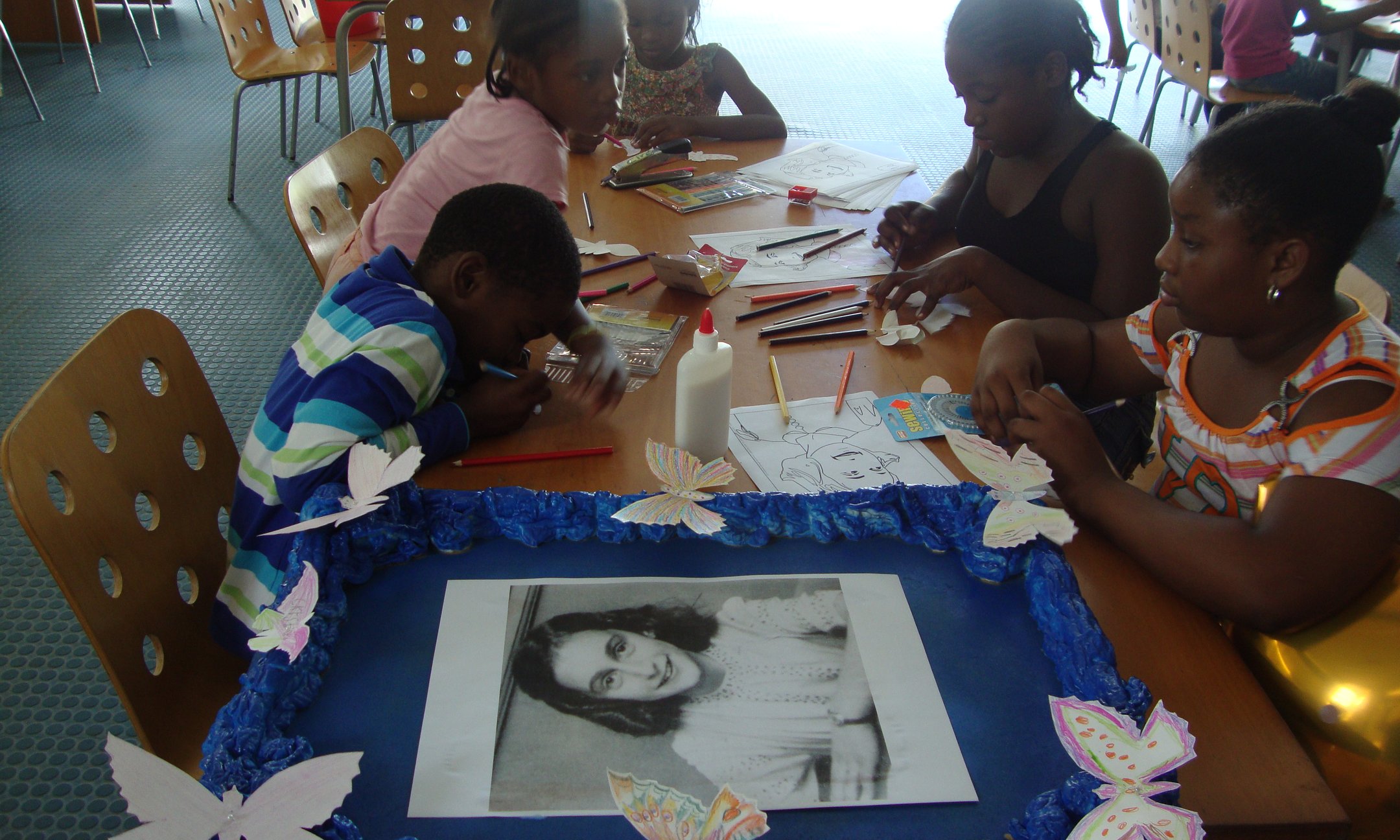 Art and Craft about Anne Frank for children from 6 till 12 years old, Philipsburg Jubilee Library, St Maarten (2012)