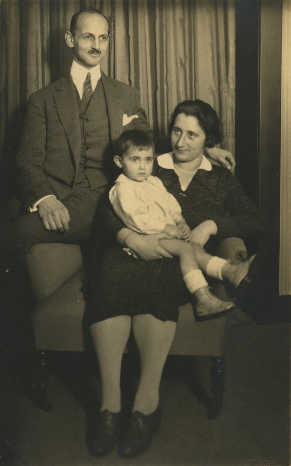 Otto, Edith en Margot, 1928.