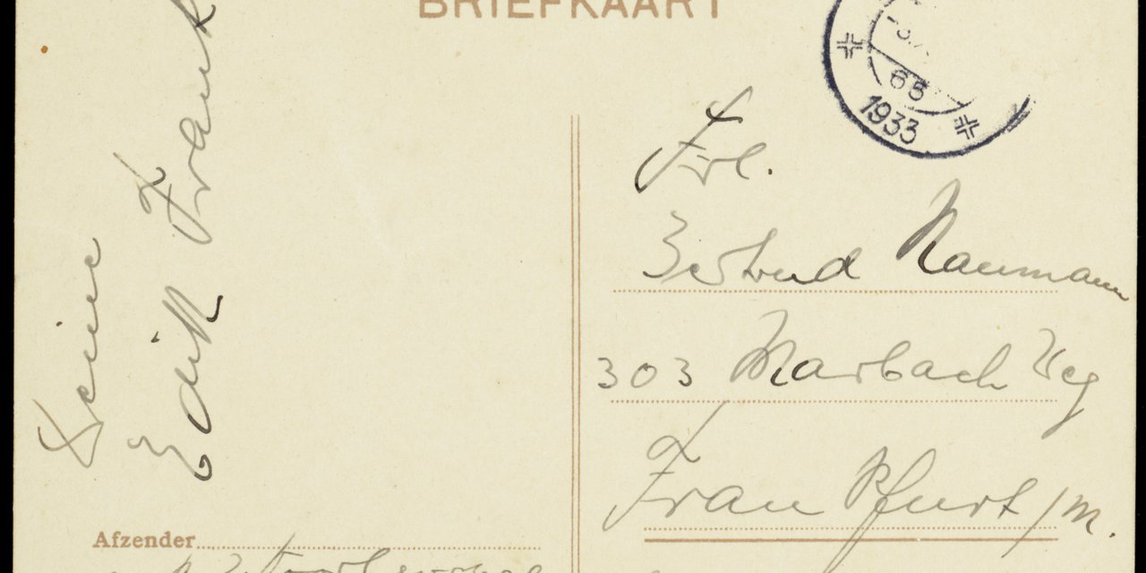 Postcards and letters from Edith | Anne Frank House