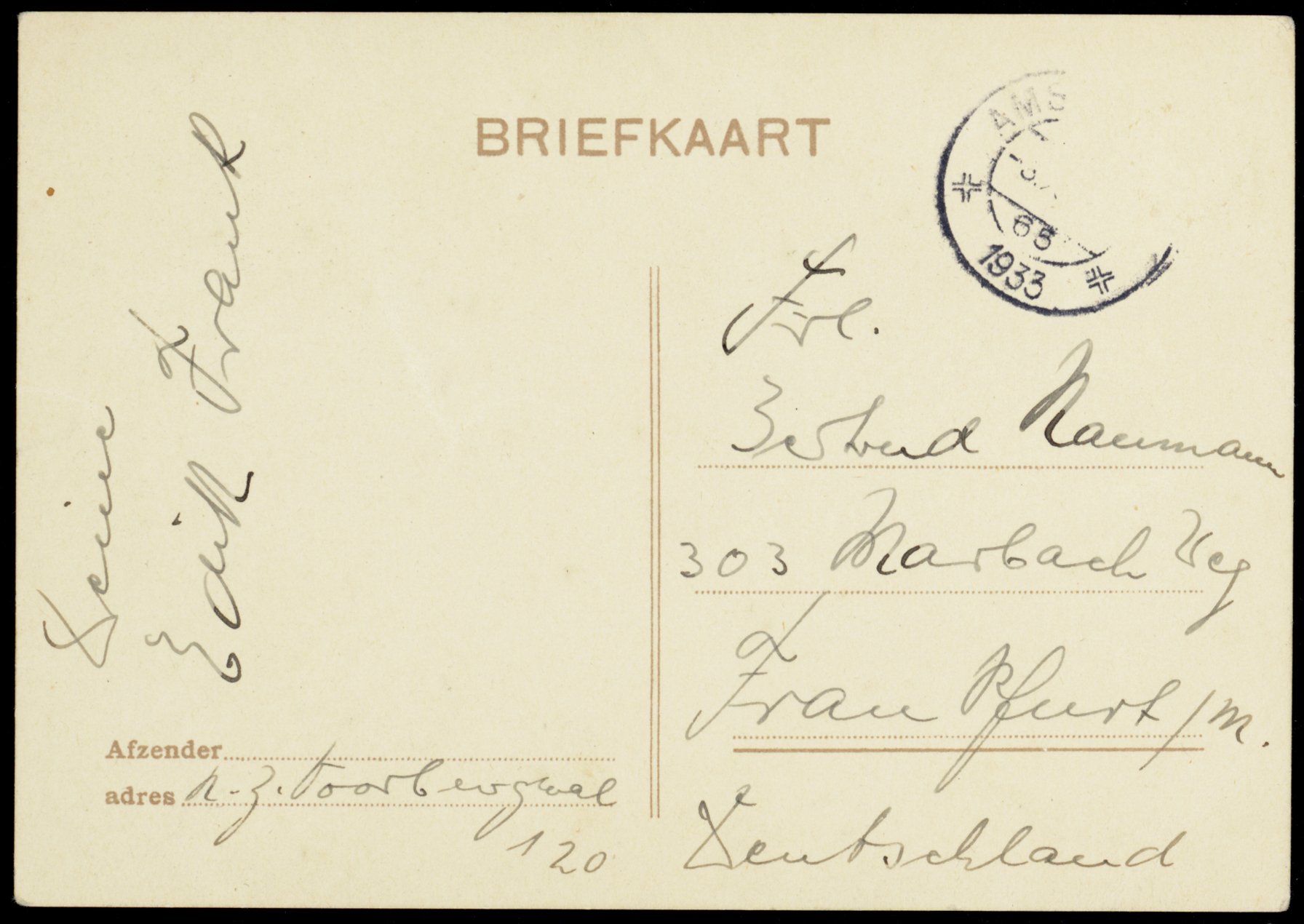 Postales y cartas de Edith | La Casa de Ana Frank