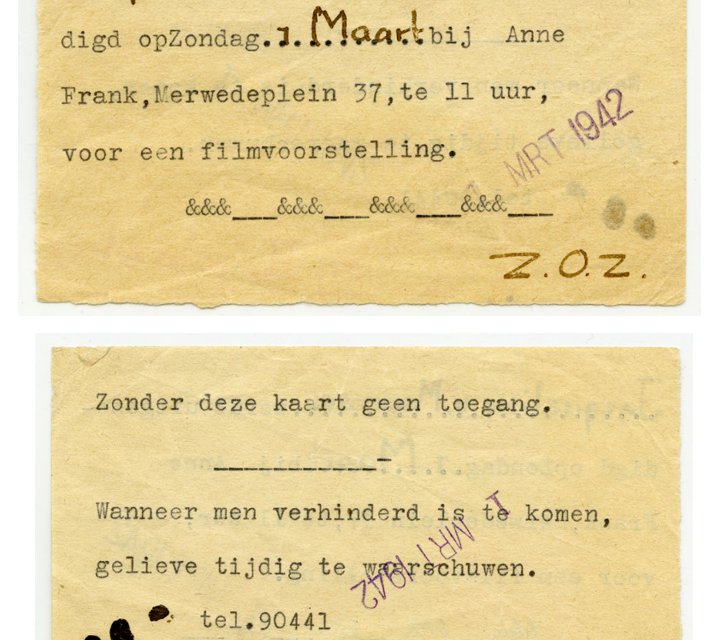 Invitation to a film screening | Anne Frank House