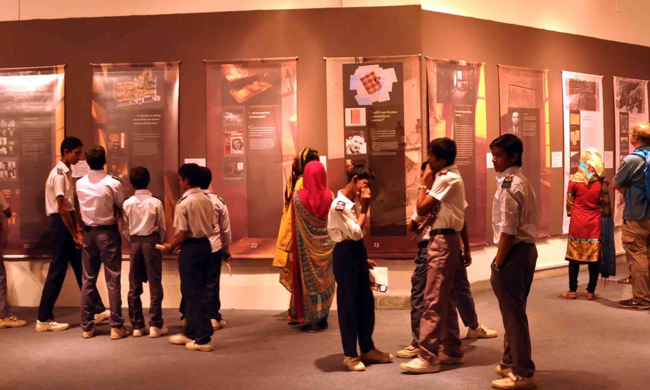 Visitors of the exhibition in Dhaka (2015)