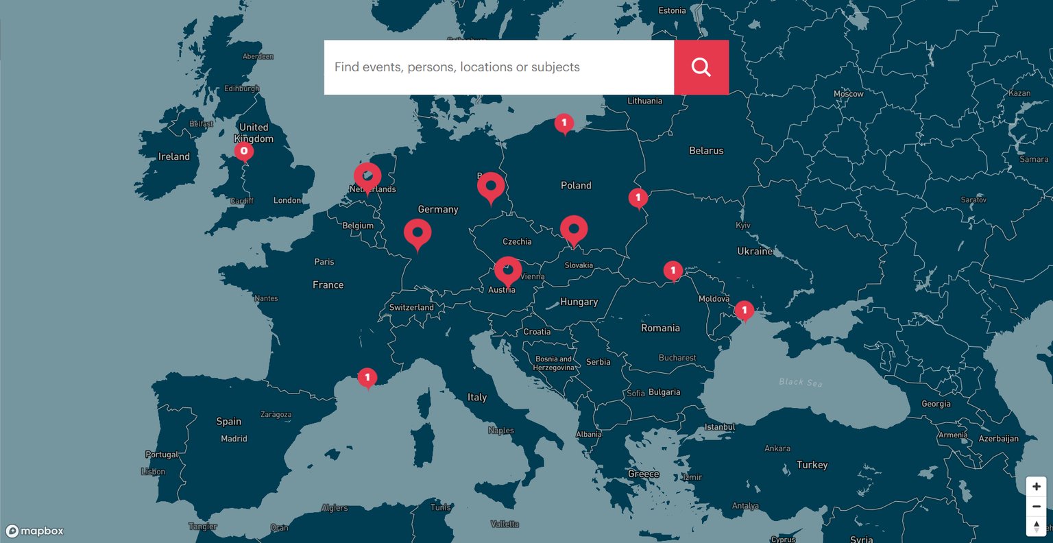 Map from Anne Frank Knowledge base