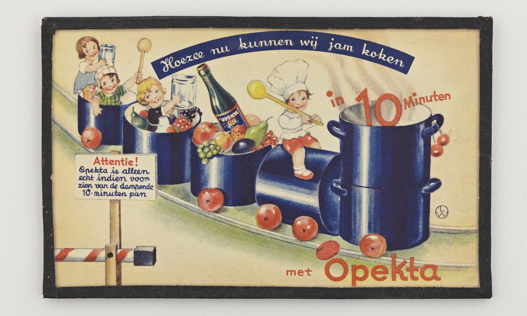 An advertising card for Opekta, 1930s.