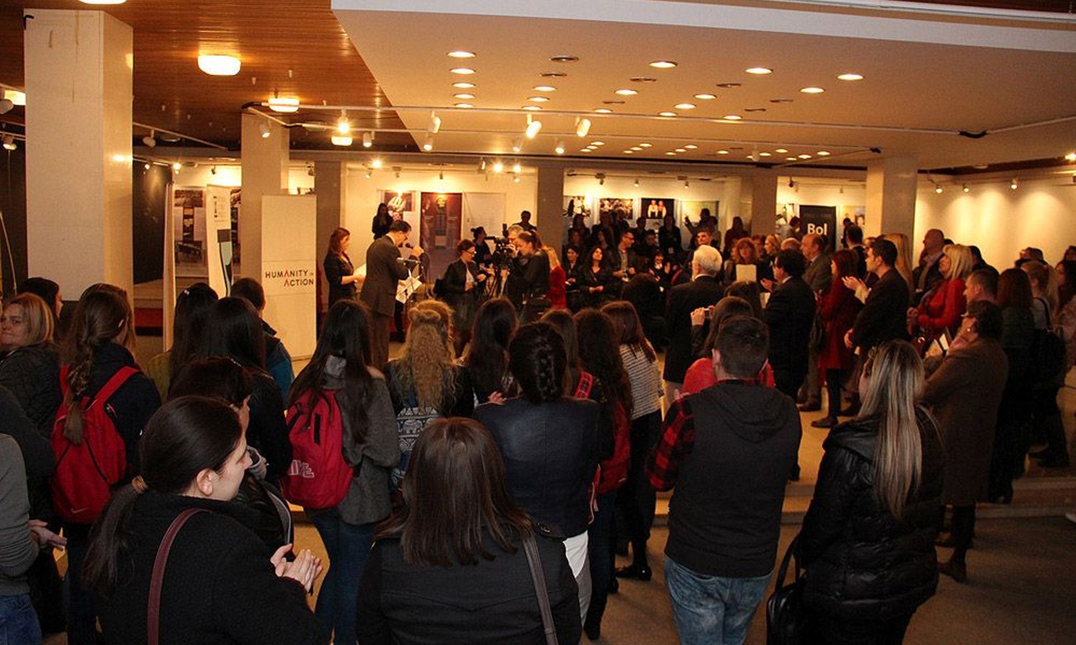 The first exhibition opening in Mostar (March 2015)